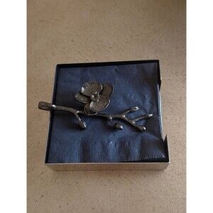 Michael Aram Black Orchid Cocktail Napkin Holder - Signed